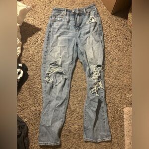 American eagle blue ripped jeans